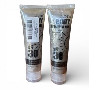 Dageda Bronze Shimmer Oil SPF 30 Sun Protection Shield 2 Face Body Glow 3.4oz